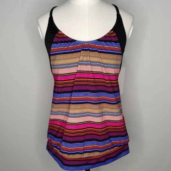 🚫SOLDAthleta Capri Stripe Blousy Tankini swim top - Picture 3 of 8